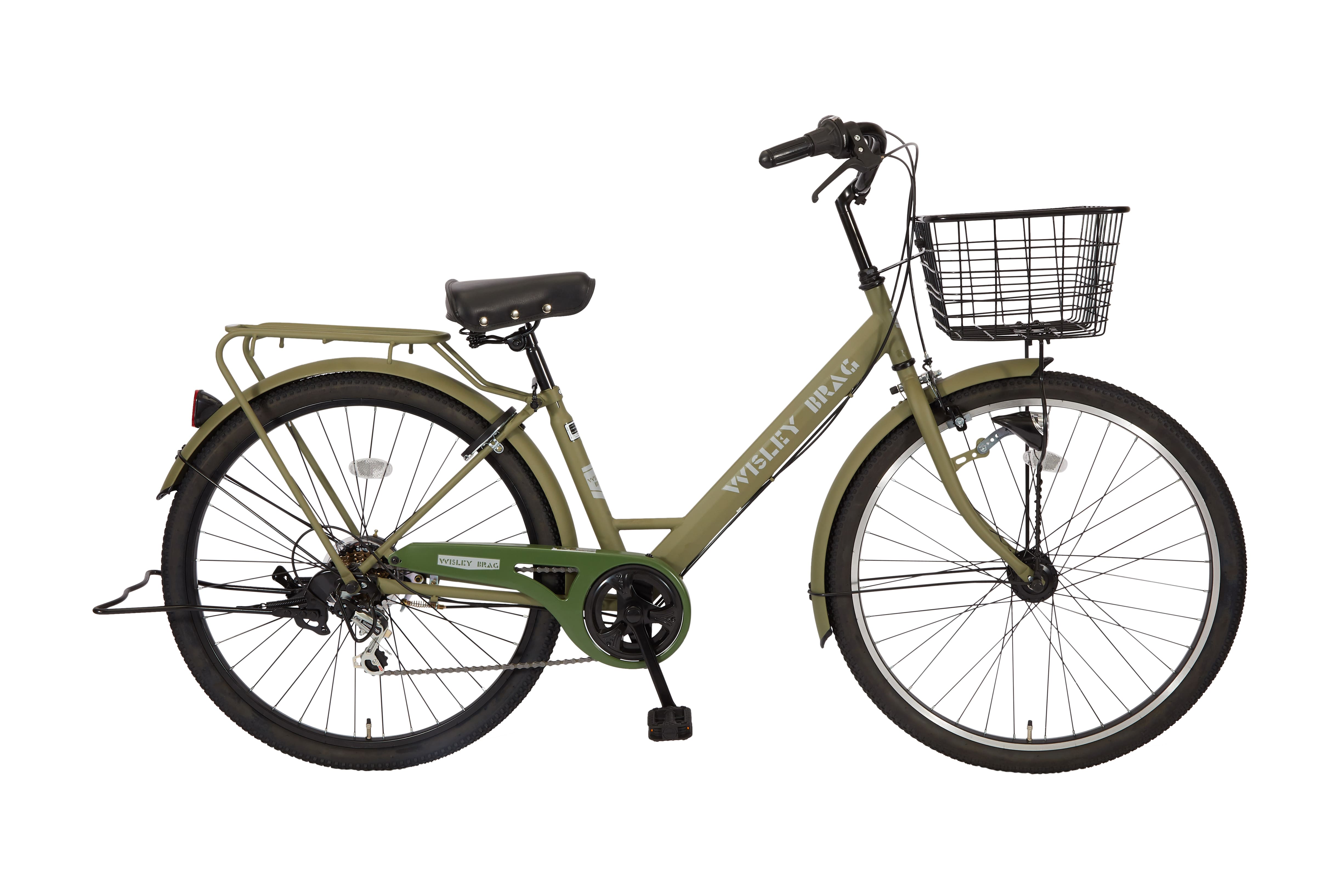 美品 サイモト 変速機自転車 カゴ付き